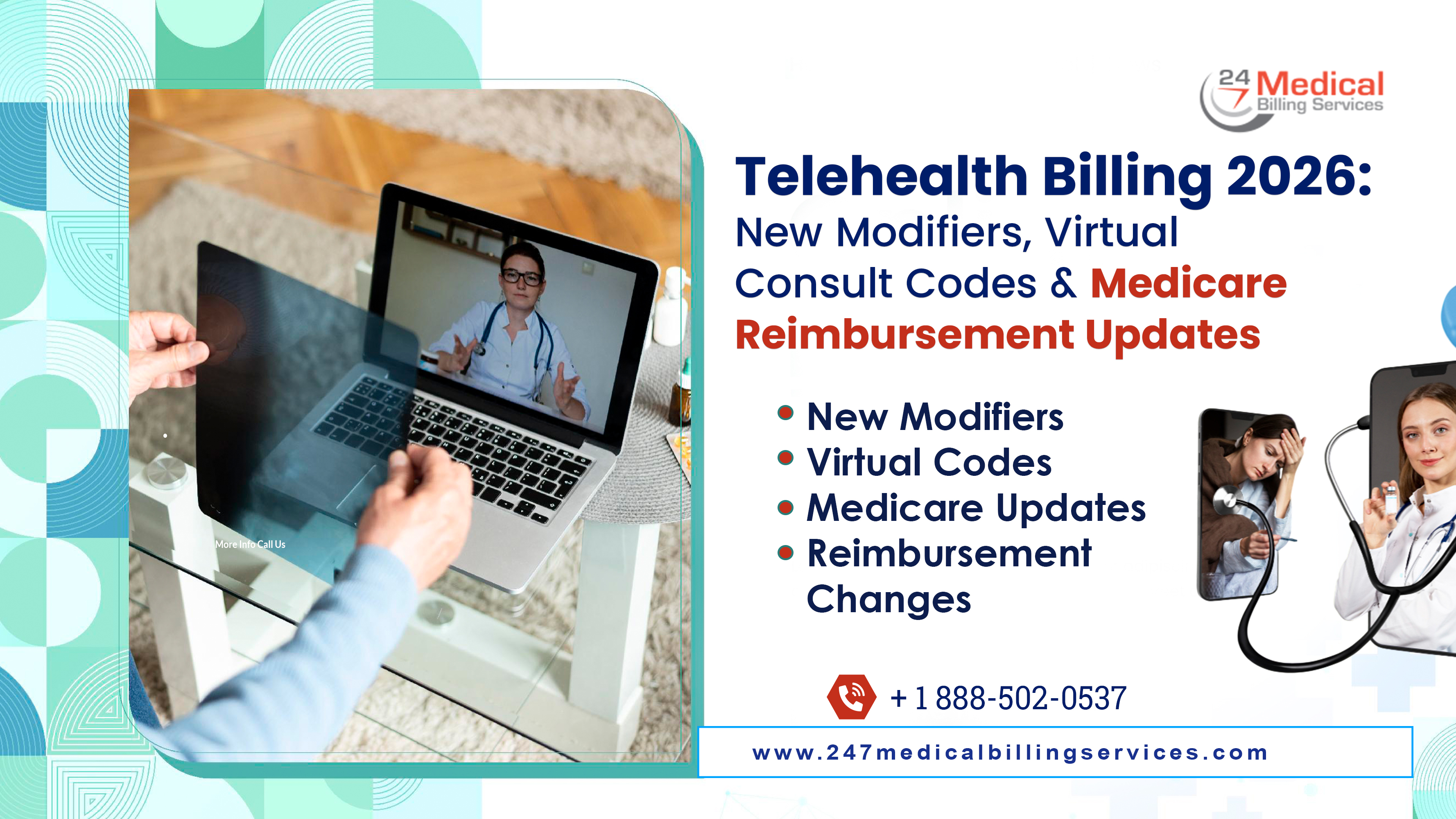 Telehealth Billing 2026: New Modifiers, Virtual Consult Codes; Medicare Updates | 247 MBS